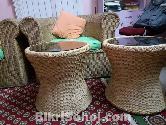 Canes Sofa for sale 3+1+1 and 3 tea table